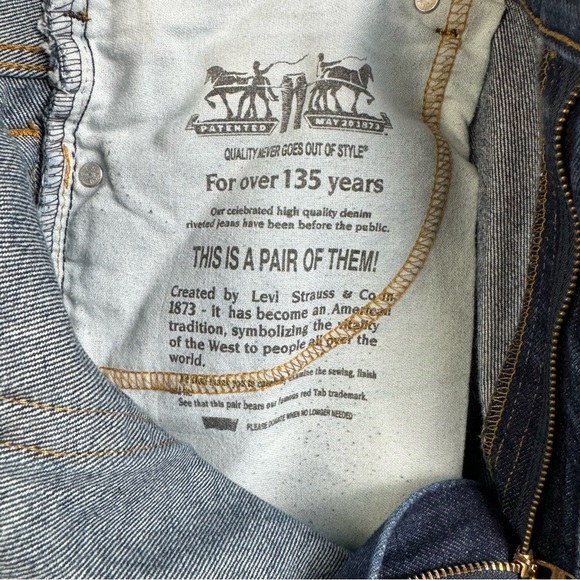 Levi's Strauss Classic 517 Dark Blue Denim Jeans Zipper Fly Men's Size 36 x 36 - Picture 8 of 9